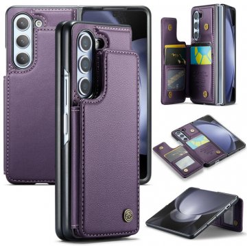 CaseMe Samsung Galaxy Z Fold5 RFID Blocking Card Holder Case Purple