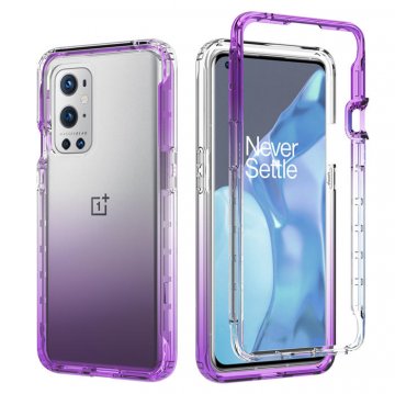 OnePlus 9 Pro Shockproof Clear Gradient Cover Purple
