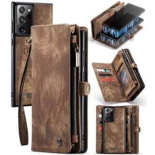 CaseMe Samsung Galaxy Note 20 Ultra Wallet Case with Wrist Strap Coffee