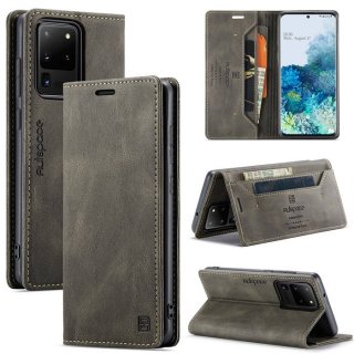 Autspace Samsung Galaxy S20 Ultra Wallet Kickstand Magnetic Case Coffee