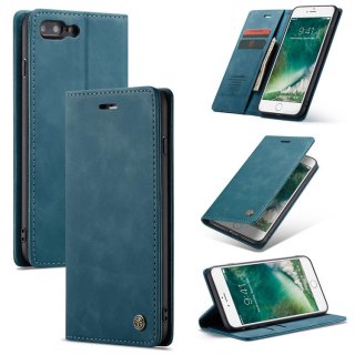 CaseMe iPhone 7 Plus/8 Plus Wallet Stand Magnetic Case Blue