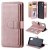 Samsung Galaxy A41 Multi-function 10 Card Slots Wallet Case Rose Gold