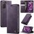 CaseMe Samsung Galaxy S22 Magnetic Wallet Case with RFID Blocking Purple