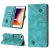 Skin-friendly iPhone 8 Plus/7 Plus Wallet Stand Case with Wrist Strap Green