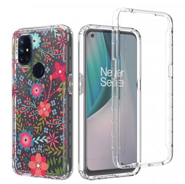 OnePlus Nord N10 5G Clear Bumper TPU Floral Prints Case