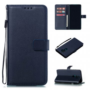 Xiaomi Redmi Note 8 Pro Wallet Kickstand Magnetic Case Dark Blue
