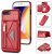 Crossbody Zipper Wallet iPhone 7 Plus/8 Plus Case With Strap Red