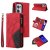 OnePlus Nord CE 2 5G Zipper Wallet Magnetic Stand Case Red