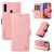 YIKATU Samsung Galaxy A20S Skin-touch Wallet Kickstand Case Pink