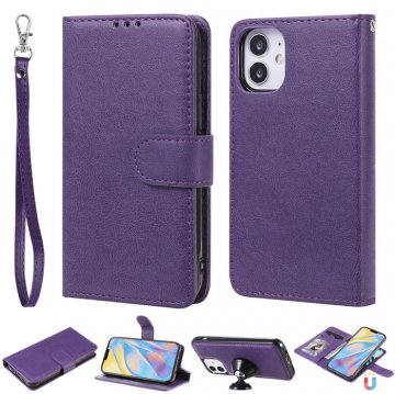 iPhone 12 Wallet Magnetic Detachable 2 in 1 Case Purple