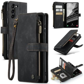 CaseMe Samsung Galaxy S23 Plus Wallet Kickstand Case Black