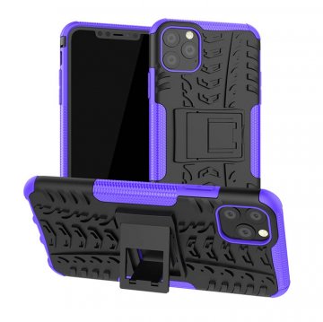 Hybrid Rugged iPhone 11 Pro Max Kickstand Shockproof Case Purple