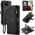 CaseMe Samsung Galaxy A12 Wallet Kickstand Retro Case Black