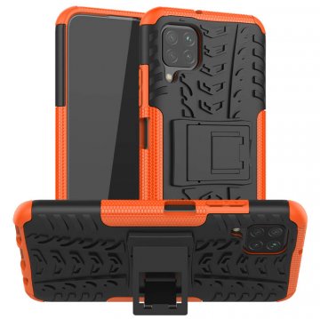 Huawei P40 Lite Hybrid Rugged PC + TPU Kickstand Case Orange
