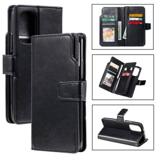 Xiaomi Redmi K40/K40 Pro Wallet 9 Card Slots Magnetic Case Black