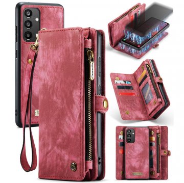 CaseMe Samsung Galaxy A34 5G Wallet Case with Wrist Strap Red