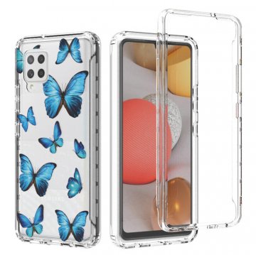 Samsung Galaxy A42 5G Clear Bumper TPU Blue Butterfly Case