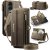 CaseMe Samsung Galaxy S25 Edge Crossbody Wallet Case with RFID Blocking & Wireless Charging Coffee
