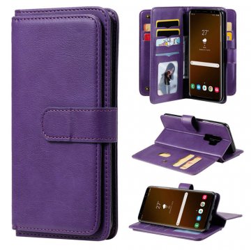 Samsung Galaxy S9 Plus Multi-function 10 Card Slots Wallet Case Violet
