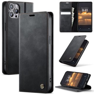 CaseMe iPhone 12/12 Pro Magnetic Wallet Case with RFID Blocking Black