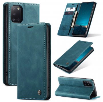 CaseMe Samsung Galaxy A31 Wallet Magnetic Flip Case Blue