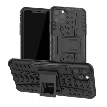 Hybrid Rugged iPhone 11 Pro Max Kickstand Shockproof Case Black
