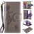 Samsung Galaxy S20 Plus Embossed Girl Cat 9 Card Slots Wallet Case Gray