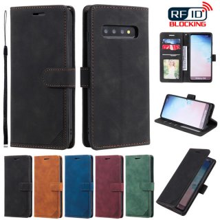 Samsung Galaxy S10 Wallet RFID Blocking Kickstand Case Black