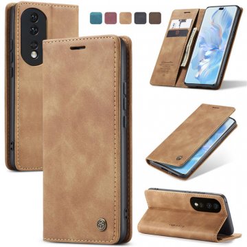 CaseMe Honor 80 Pro Wallet Kickstand Magnetic Flip Case Brown