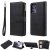 Samsung Galaxy Note 20 Ultra Zipper Wallet Magnetic Detachable 2 in 1 Case Black