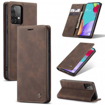 CaseMe Samsung Galaxy A52 5G Wallet Kickstand Magnetic Case Coffee
