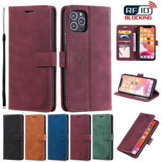 iPhone 11 Pro Wallet RFID Blocking Kickstand Case Red