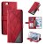 iPhone 6 Plus/6s Plus Wallet Splicing Kickstand PU Leather Case Red