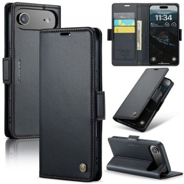 CaseMe iPhone Air Wallet RFID Blocking Magnetic Buckle Case Black