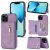 Zipper Pokcet Wallet Kickstand Magnetic Phone Cover Purple