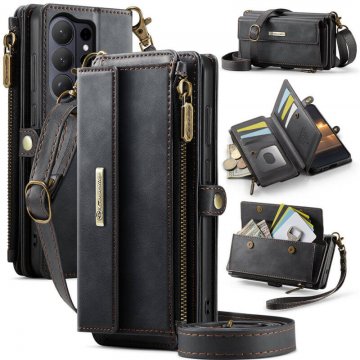 CaseMe Samsung Galaxy S26 Ultra Crossbody Wallet Case with RFID Blocking & Wireless Charging Black