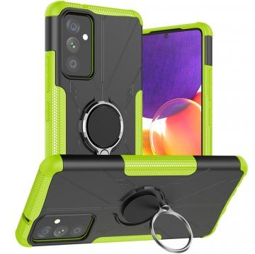 Samsung Galaxy A82 5G Hybrid Rugged Ring Kickstand Case Green