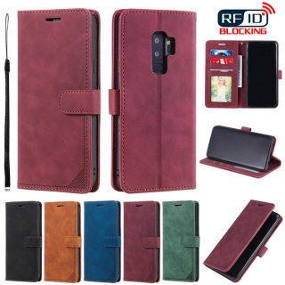 Samsung Galaxy S9 Plus Wallet RFID Blocking Kickstand Case Red