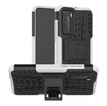 Huawei P40 Hybrid Rugged PC + TPU Kickstand Case White