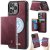 CaseMe iPhone 13 Pro Max 2-in-1 Detachable Magnetic Wallet Case with RFID Blocking, Card Holder & MagSafe Compatible - Red