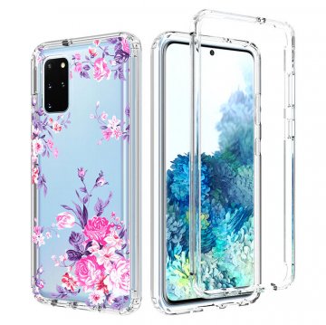 Samsung Galaxy S20 Plus Clear Bumper TPU Rose Flowers Case