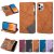 Zipper Wallet 9 Card Slots Magnetic Case with Handbag Wristlet Brown