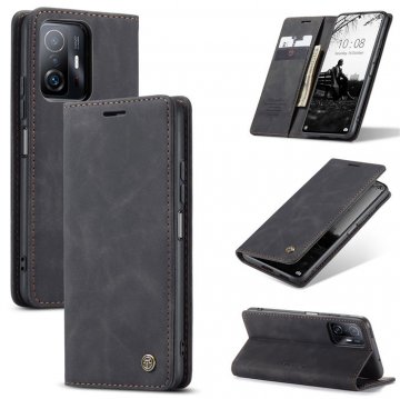 CaseMe Xiaomi 11T/11T Pro Wallet Kickstand Magnetic Case Black