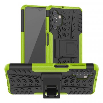 Samsung Galaxy A32 5G Hybrid Rugged PC + TPU Kickstand Case Green