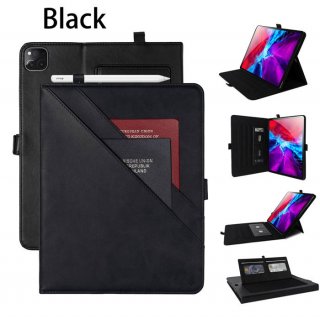 iPad Pro 12.9 inch 2020 Tablet Wallet Leather Stand Case Cover Black