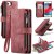 CaseMe iPhone 7/8/SE 2020 Wallet Kickstand Retro Case Red