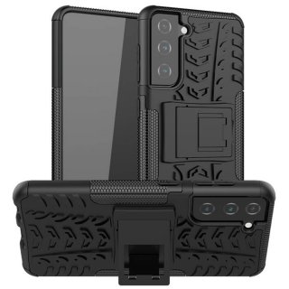 Samsung Galaxy S21 Plus Hybrid Rugged PC + TPU Kickstand Case Black