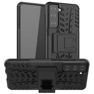 Samsung Galaxy S21 Hybrid Rugged PC + TPU Kickstand Case Black