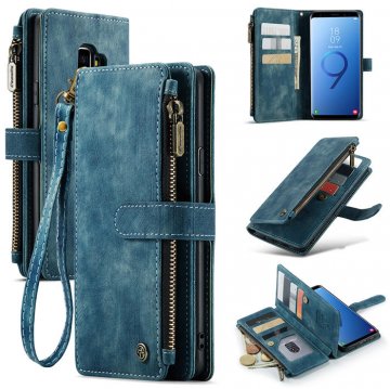 CaseMe Samsung Galaxy S9 Plus Wallet Kickstand Case Blue