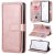 Samsung Galaxy Note 10 Plus Multi-function 10 Card Slots Wallet Case Rose Gold